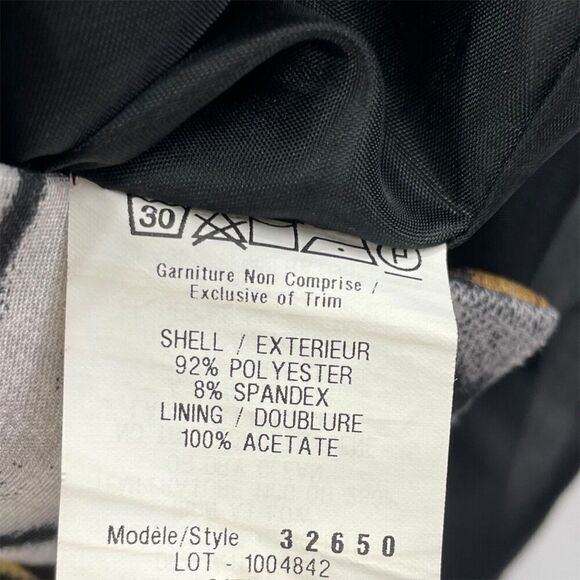 Vtg Cartise Skirt Womens 8 Brown Black Leopard Pencil Skirt Scuba Gold Zipper - Picture 12 of 16